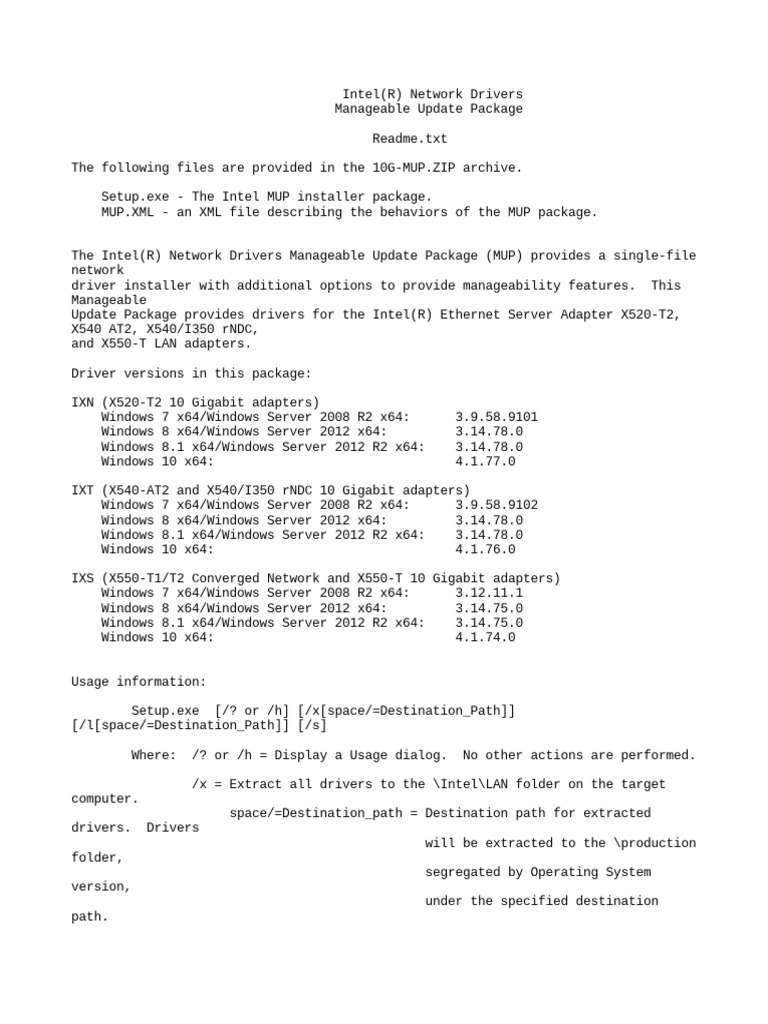 Intel MUP Driver Installation Guide | PDF | Command Line Interface ...