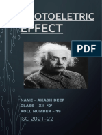 ISC 2021-22 PROJECT ON PHOTOELECTRIC EFFECT