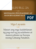 Aralin 2a Piyudalismo at Manoryalismo (Gitnang Panahon)