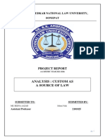 Dr. B.R. Ambedkar National Law University project analyzes custom as law source