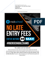 Rockschool Summer Exams No Late Entry Fees!