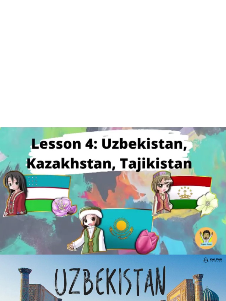 Lesson 4 Uzbekistan, Kasakhstan and Tajikistan | PDF | Central Asia ...