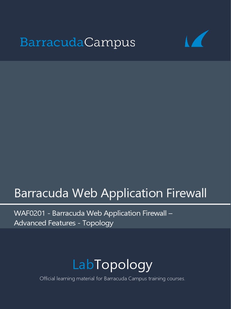 Waf01 barracuda web application firewall foundation topology pdf