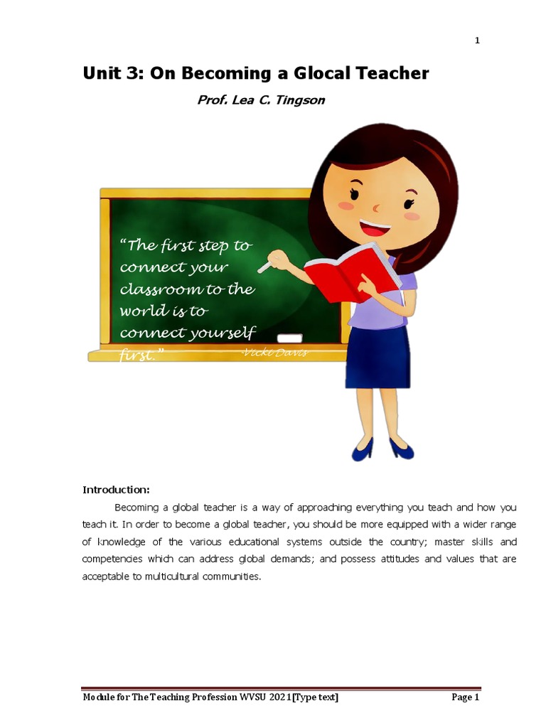 ED 201 Module (Unit 3) | PDF | Teachers | Schools