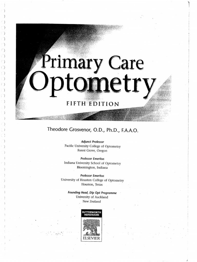 Primary Care Optometry 5th Edition Scan PDF