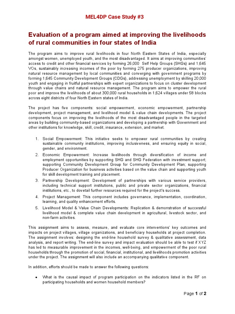 NERLP Case Study - Abridged - GROUP 1 | PDF | Empowerment | Economies