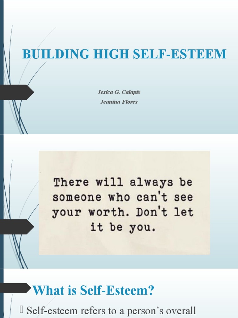 Developing High Self-Esteem Strategies | PDF | Self Esteem | Social ...