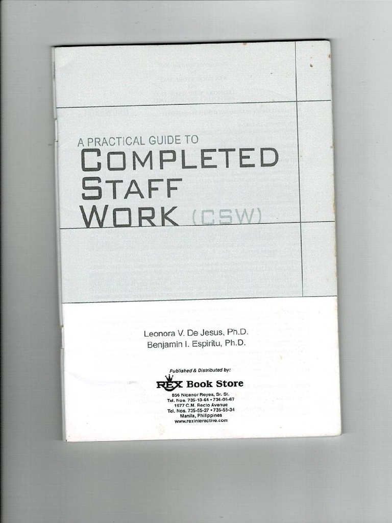 A Practical Guide To Completed Staff Work (CSW) PDF