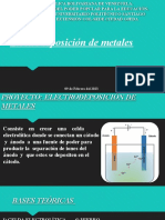 Electrodeposición de Los Metales