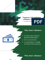 Purposes of Establishing A Business Enterprise