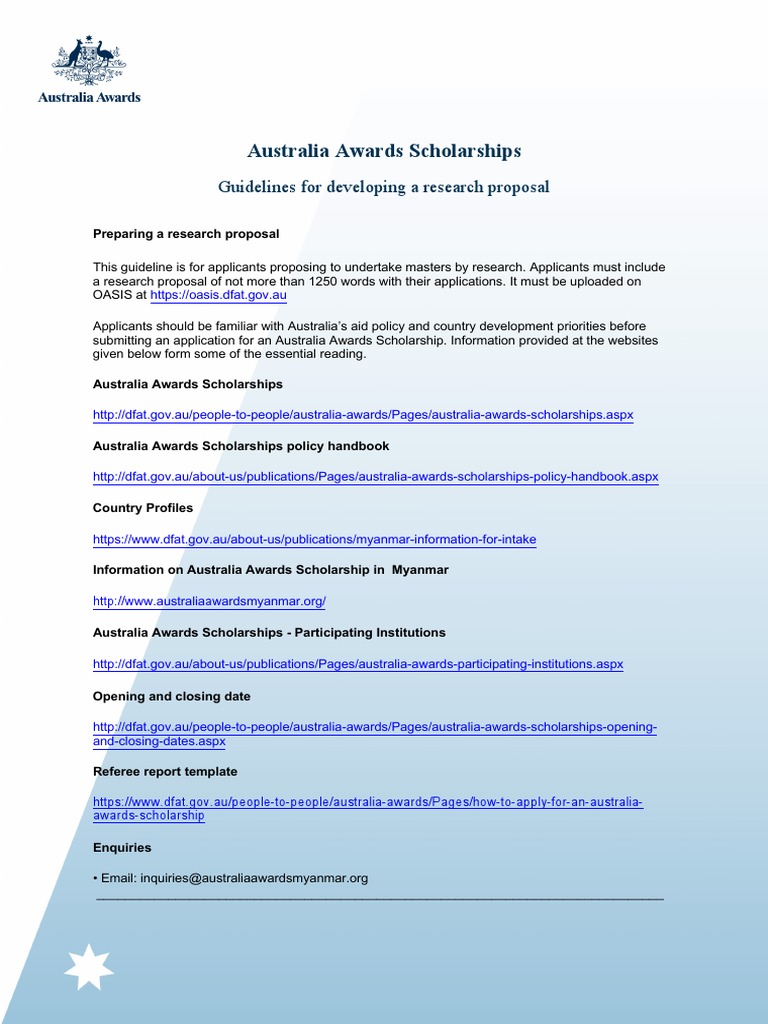 Research proposal guidelines pdf science