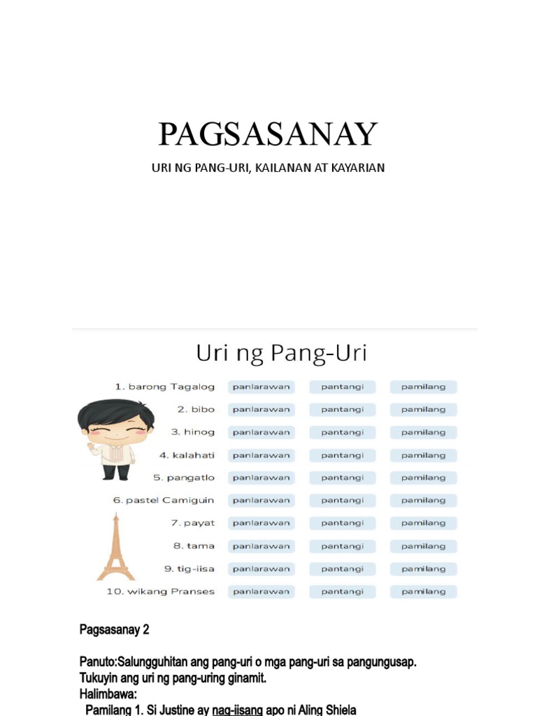 PAGSASANAY Pang - Uri | PDF