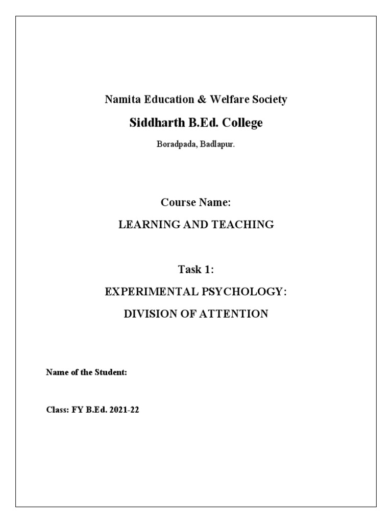 11zon experimental test pdf attention professional skills