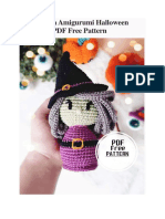 Little Witch Amigurumi Halloween Marcador PDF Free Pattern