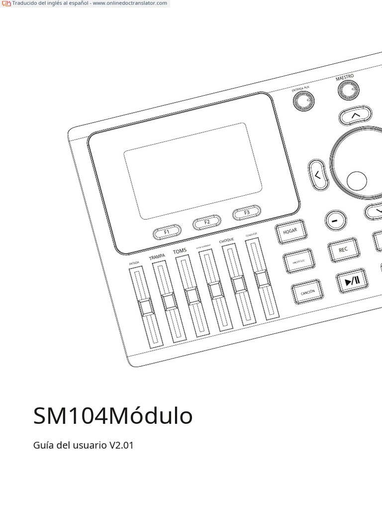SM104 Manual de Uso Bateria Eletrónica | PDF | Enchufes y tomas de ...