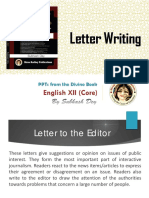 DEY's Eng. XII Letter To The Editor PPTs (Teaching Made Easier)