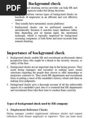 Background Check