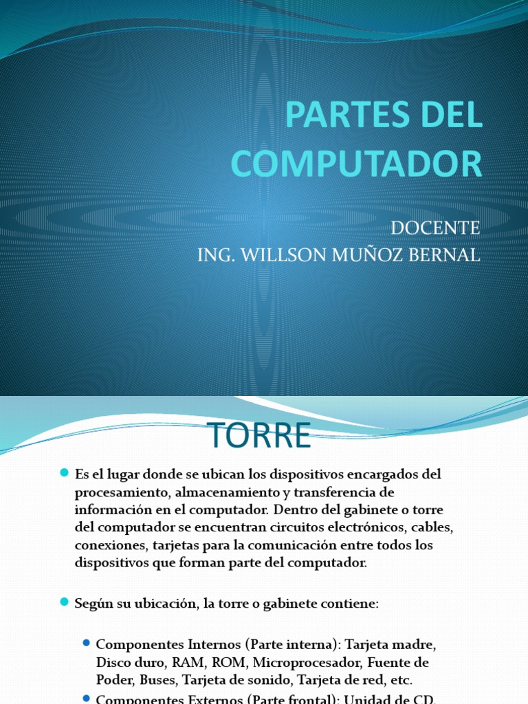 Partes y Funciones de una Computadora | PDF | Hardware de la ...