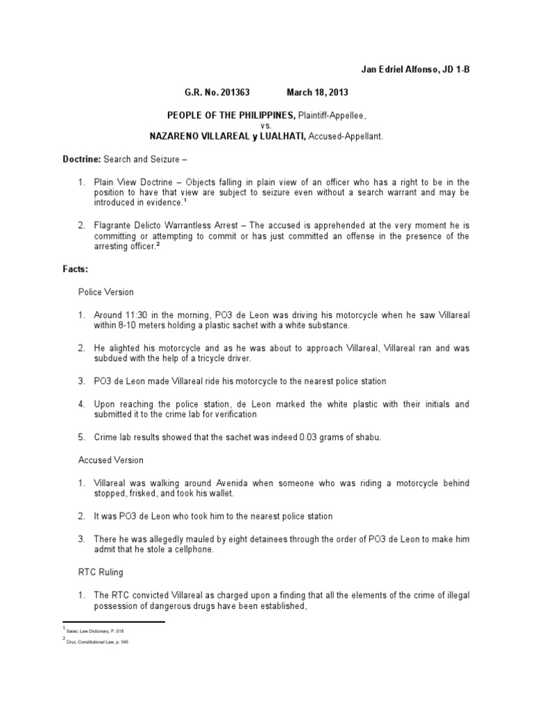 Acquittal in Warrantless Arrest Case | PDF | Search Warrant | Arrest