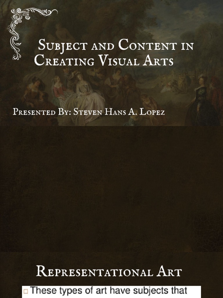Subject and Content in Creating Visual Arts PDF