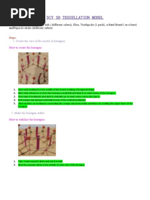 DIY 3D TESSELLATION MODEL