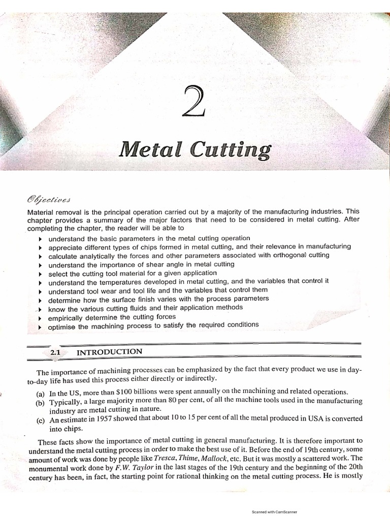 Metal Cutting PDF
