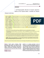 Species, Growth Form, and Biogeographic Diversity of Summit Vegetation Along An Elevation Gradient in The Tropical Andes, A Baseline For Climate Change Monitoring