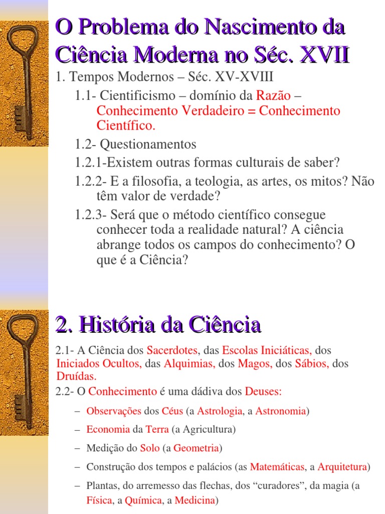 Nascimento da Ciência Moderna no Século XVII | PDF | Science | Nicolau ...