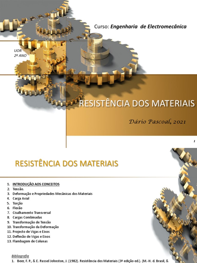 Tensão em Resistência dos Materiais | PDF | Estresse (Mecânica ...