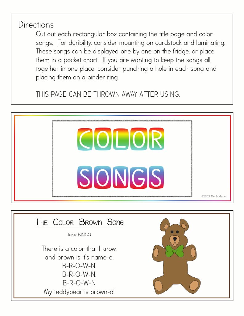 Color Songs Ring | PDF