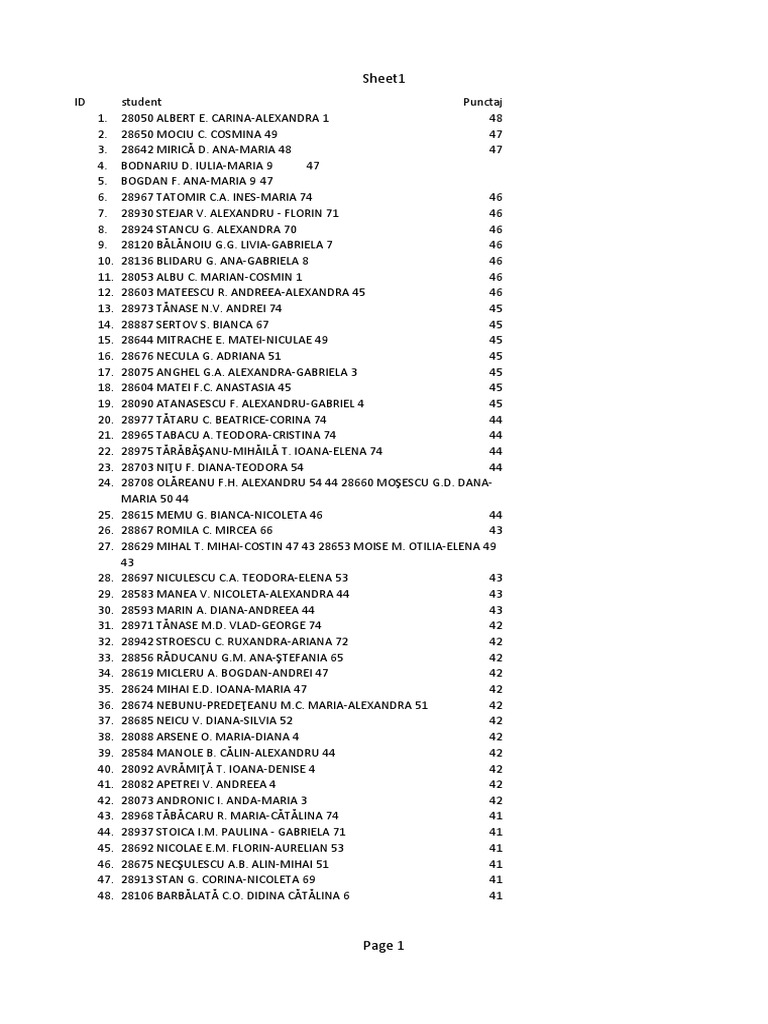 Sheet 1 | PDF