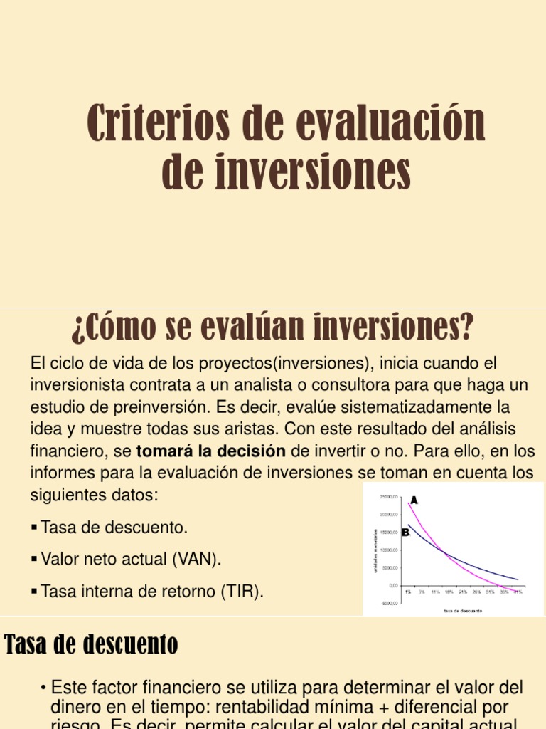 Criterios para Evaluar Inversiones | PDF | Tasa interna de retorno ...