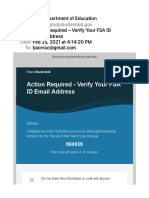 Action Required - Verify Your FSA ID Email Address