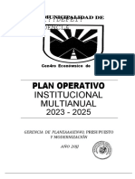 Plan Operativo Institucional Multianual 2023 - 2025