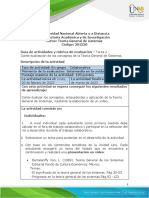 Guía de Actividades - Tarea 2 - Contextualización de Los Conceptos de La Teoría General de Sistemas