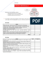 Working Individually - Task Team Individual