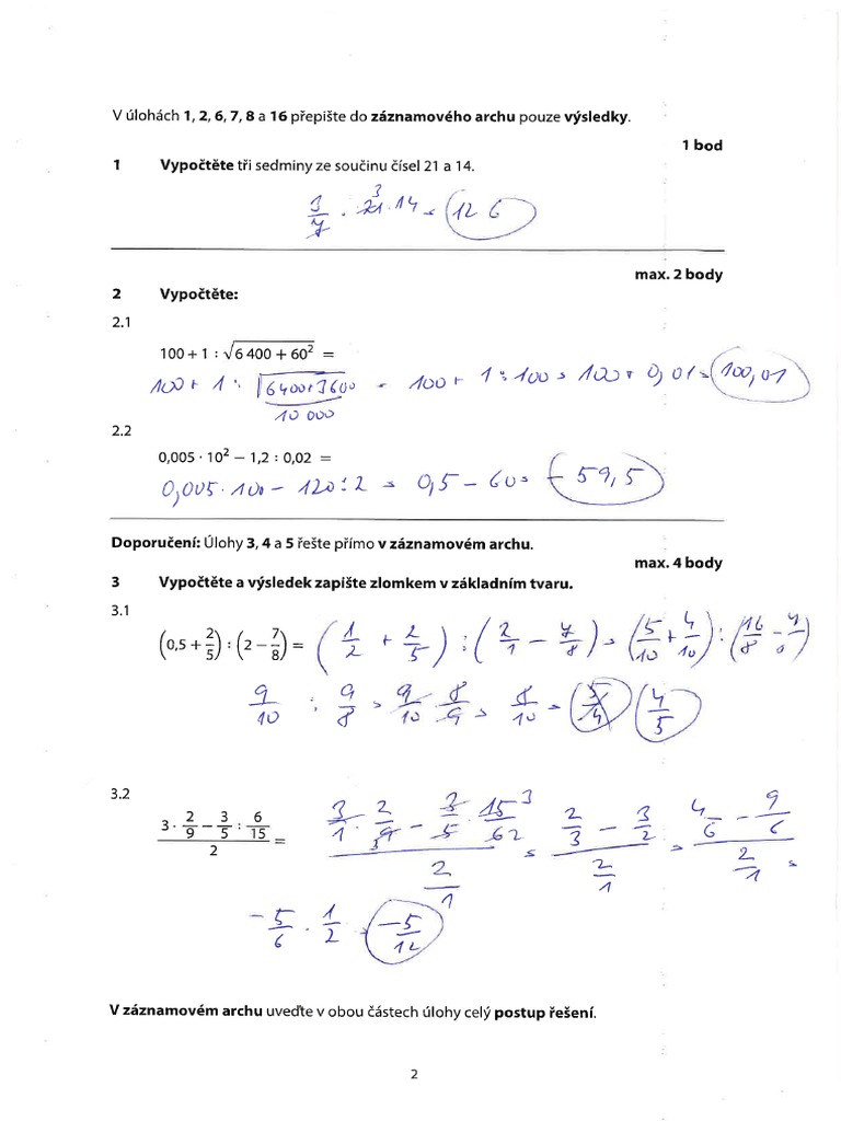Test C. 6 Reseni | PDF