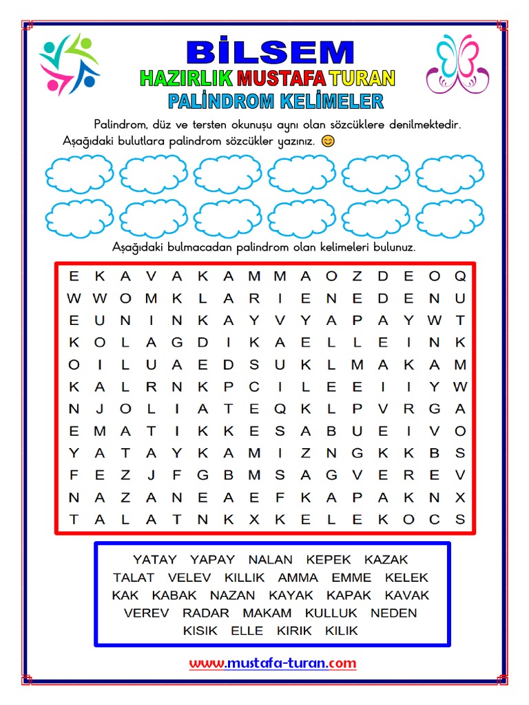 Palindrom Bulmaca Kelimeler 10 | PDF