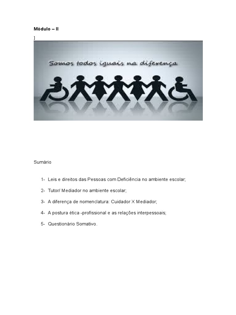 Módulo II PCD 2023 | PDF | Educação Especial | Pedagogia