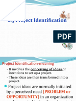 2.3 Project Identification