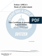 Svitzer Certificate