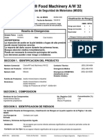 MSDS - Clarion Food Machinery Aw32