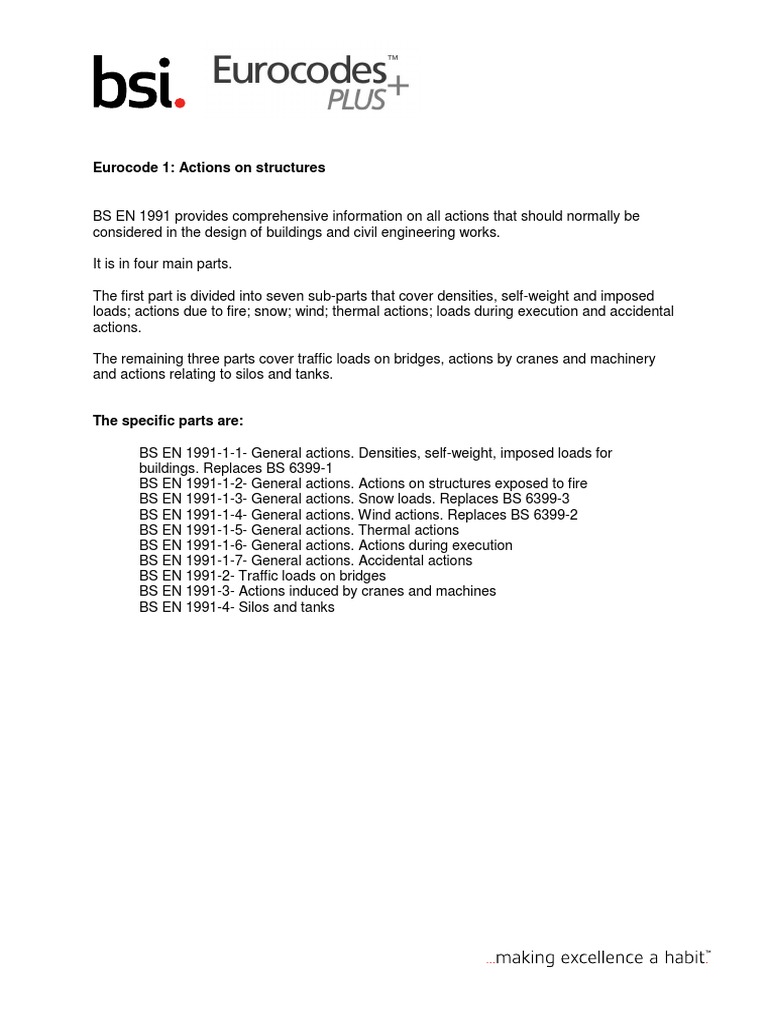 Eurocode 1 ActionsOnStructures PDF
