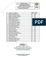 Lista de estudiantes de grado 10 y 11 de la Institución Educativa Lorenza Bustamante Medina