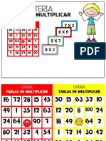 Lotería de Tablas de Multiplicar Mi Escuelita de Apoyo