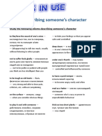 Idioms Describing Someone S Character