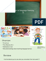 3 Issues in Language Learning II