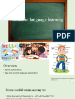 2 Issues in Language Learning