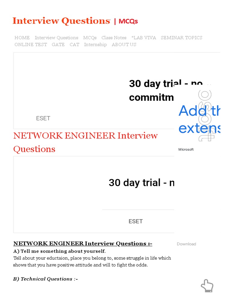 NETWORK ENGINEER Interview Questions & Answers 2023 PDF