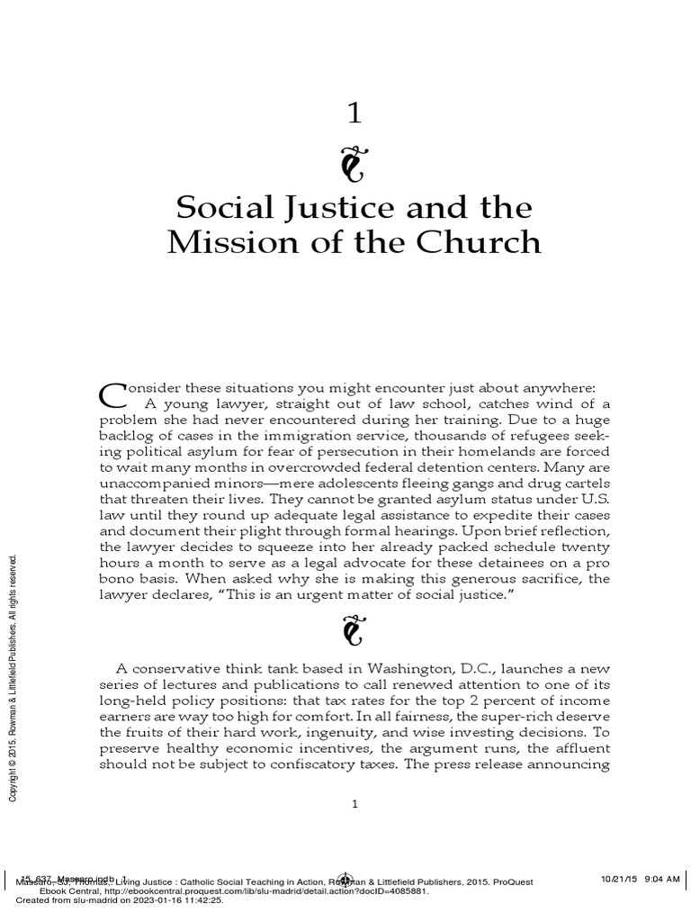 Catholic Social Justice Issues List